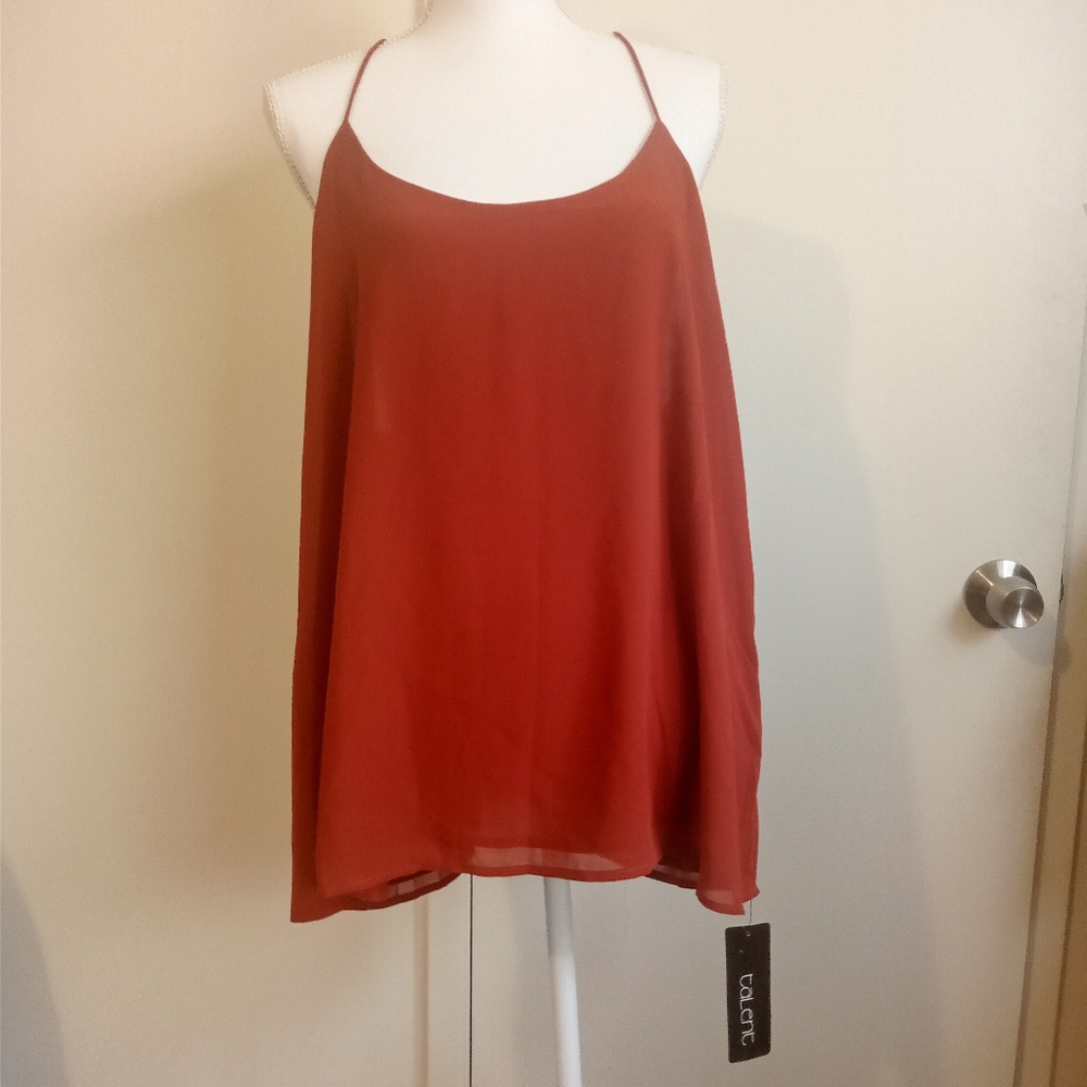 Talent top spaghetti straps rust orange size 1XL
